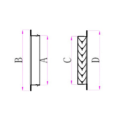 Ductsure Door Relief Vent Grille (Anodized Aluminium) – DG-A 600250