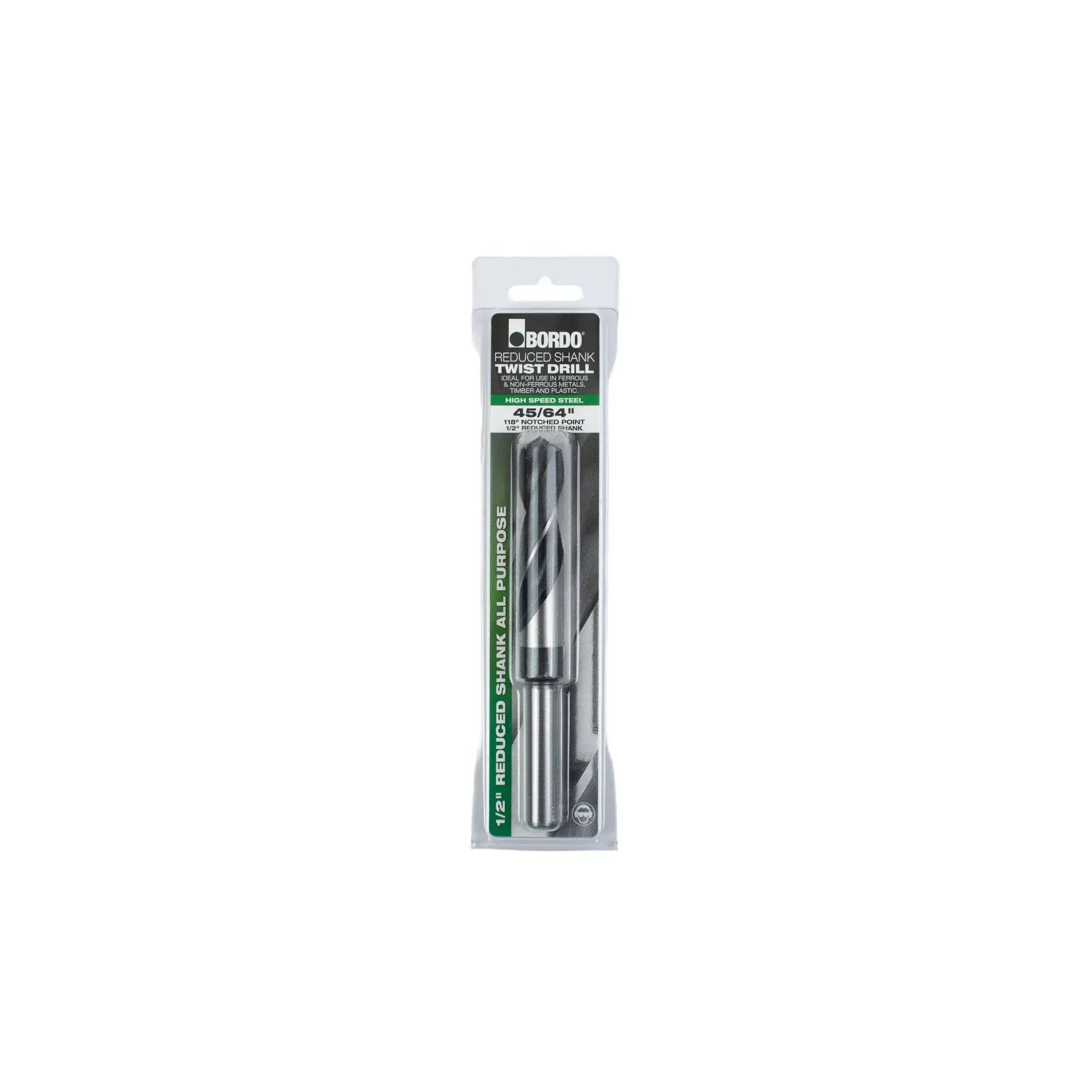 Bordo 45/64" HSS Reduced Shank Drill - Twin Eagle Imports