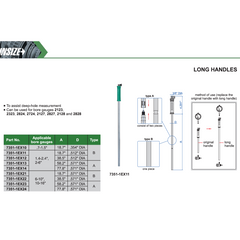 Insize Long Handle 58.2″ × 0.571″ Series 7351-1EX13
