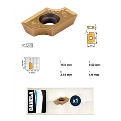 CANELA S.A. INSERTS Canela ADMT1503R4.0 TIN25 Indexable Insert – 85° Positive Geometry