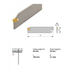 Canela XLCFN3202M03 Parting & Grooving Blade Toolholder – 32 mm - Twin Eagle Imports