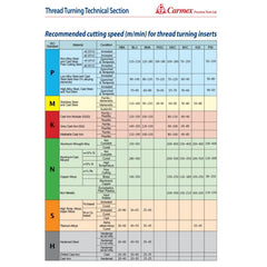 Carmex External Right Hand ISO Thread Turning Insert 22mm / 4.0 TPI / 22 ER 4.0 ISO BMA - Twin Eagle Imports