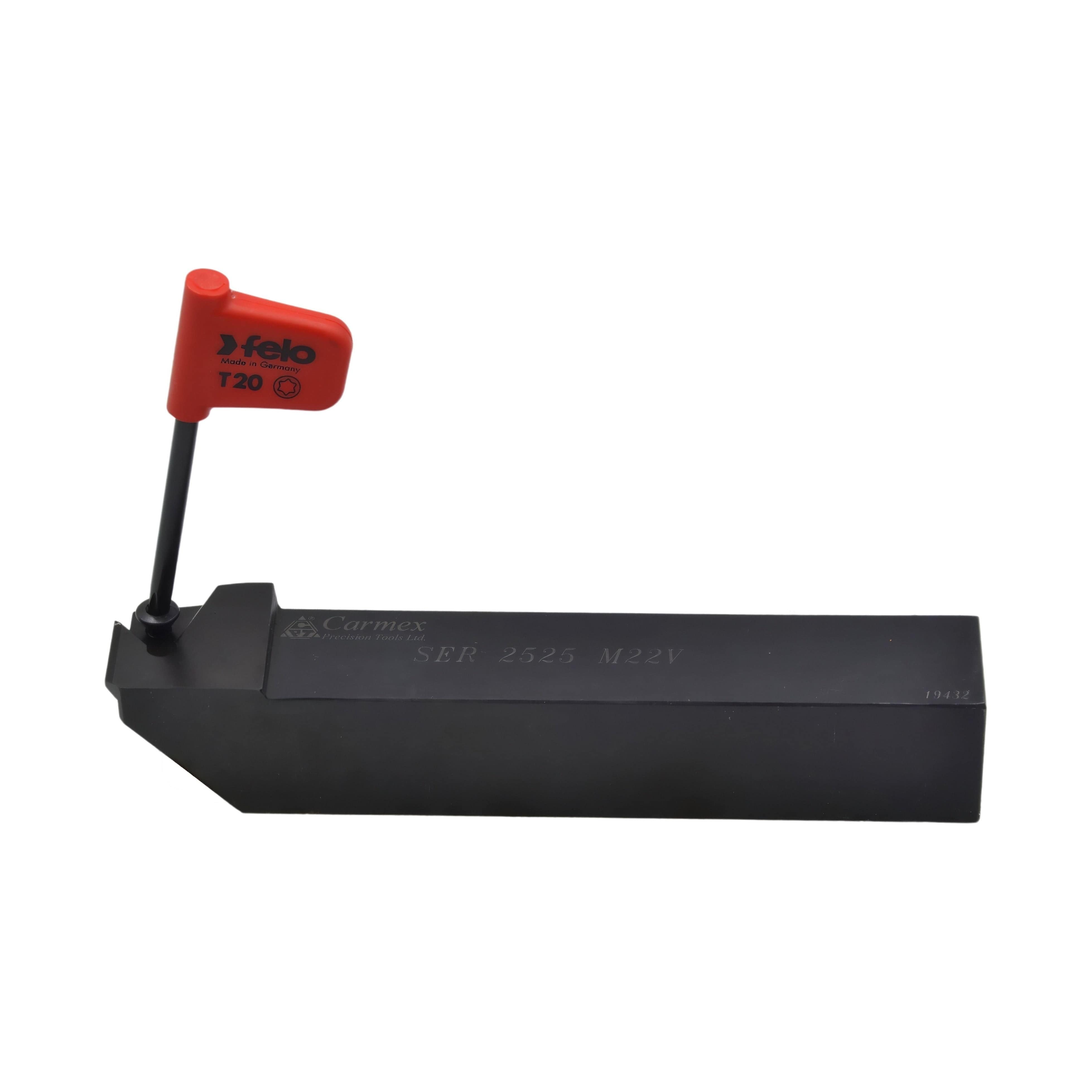 CARMEX PRECISION TOOLS LTD Turning Tool Carmex External Thread Turning Tool Holder SER 2525 M22V 25mm Shank