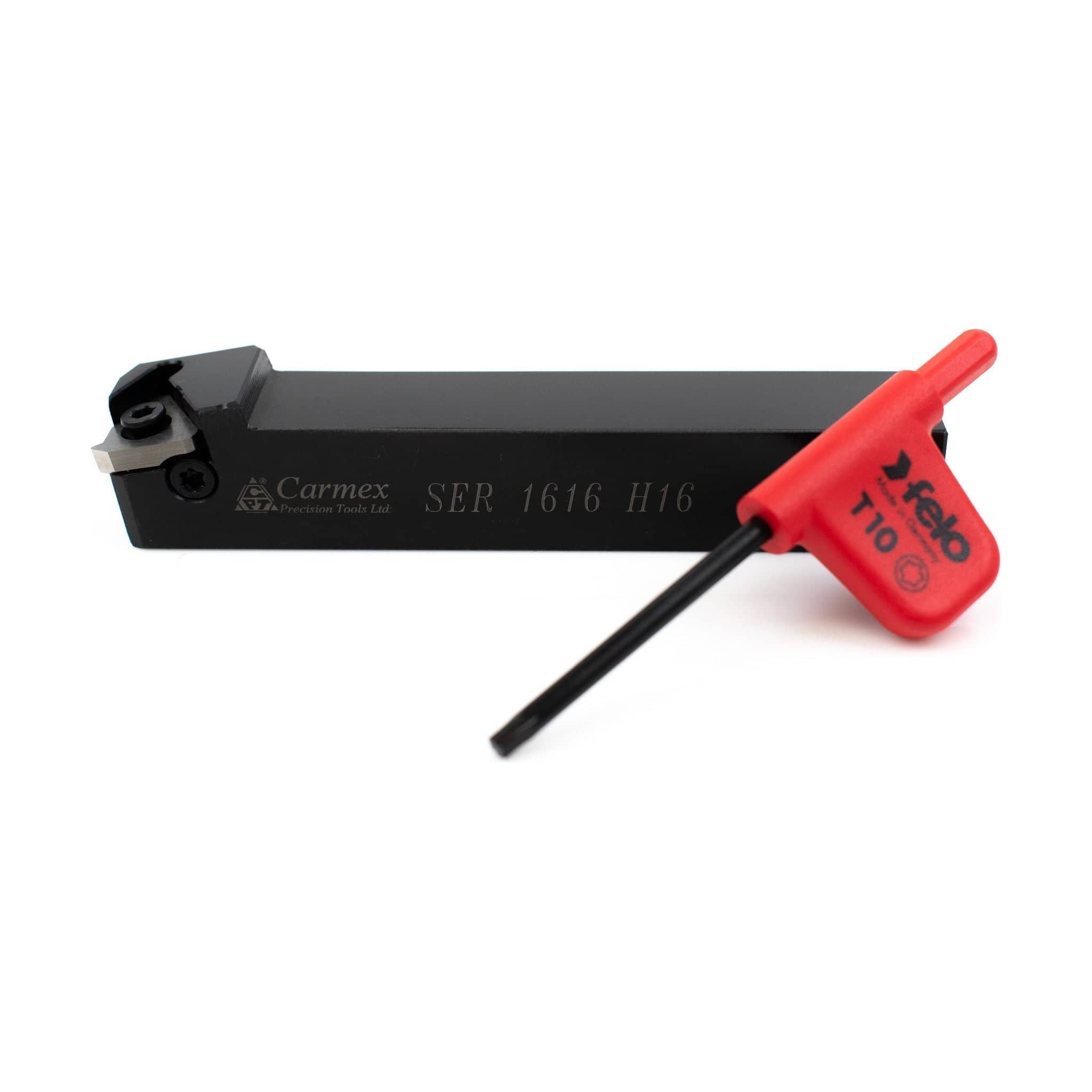 Carmex SER 1616 H16 External Thread Turning Toolholder – 16 mm Shank - Twin Eagle Imports