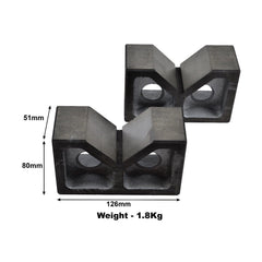 Cast Iron V-Block Matched Pair – 5" (127mm) - Twin Eagle Imports