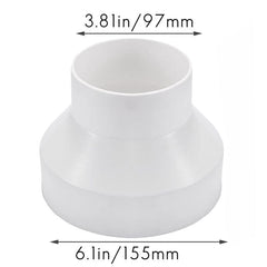 Ventilation Duct Adapter 150mm to 100mm Reducing Coupling