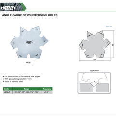 Insize Angle Gauge of Countersunk Holes – 4856-1