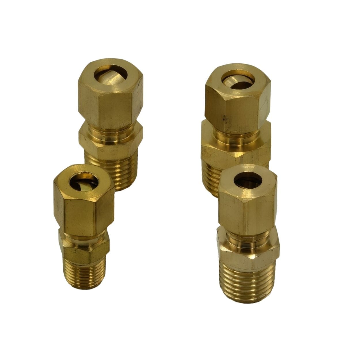 DOT Brass Connector 28pc Brass Compression Male Female Connector and 24pc Brass Compression 90° Male Female Elbow