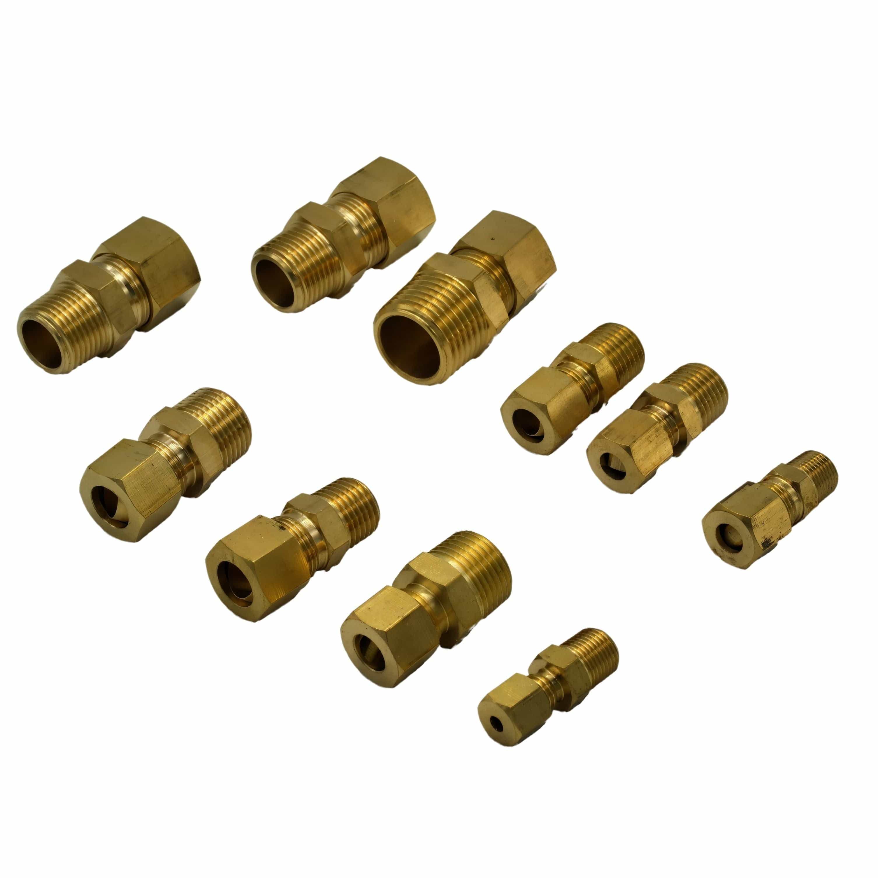 DOT Brass Connector 40pc Brass Compression Male Connector Grab Kit Assortment