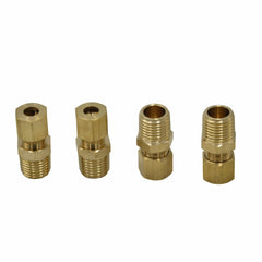 DOT Brass Connector 4pc Brass Compression Male Female Connector (T1/4xM1/4)