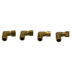 DOT Brass Connector 4pc Brass Compression Union 90° Male Female Elbow (T1/4xM1/4)