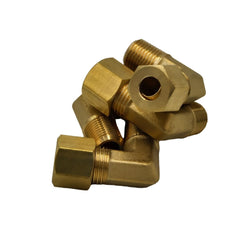 DOT Brass Connector 4pc Brass Compression Union 90° Male Female Elbow (T1/4xM1/8)