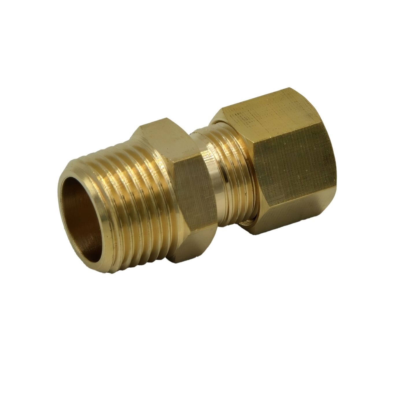 DOT Brass Connector Brass Compression Male Female Connector (T3/8xM3/8)