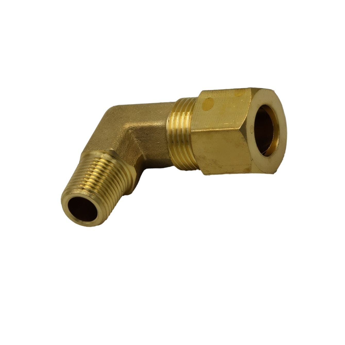DOT Brass Connector Brass Compression Union 90° Male Female Elbow (T3/8xM1/8)