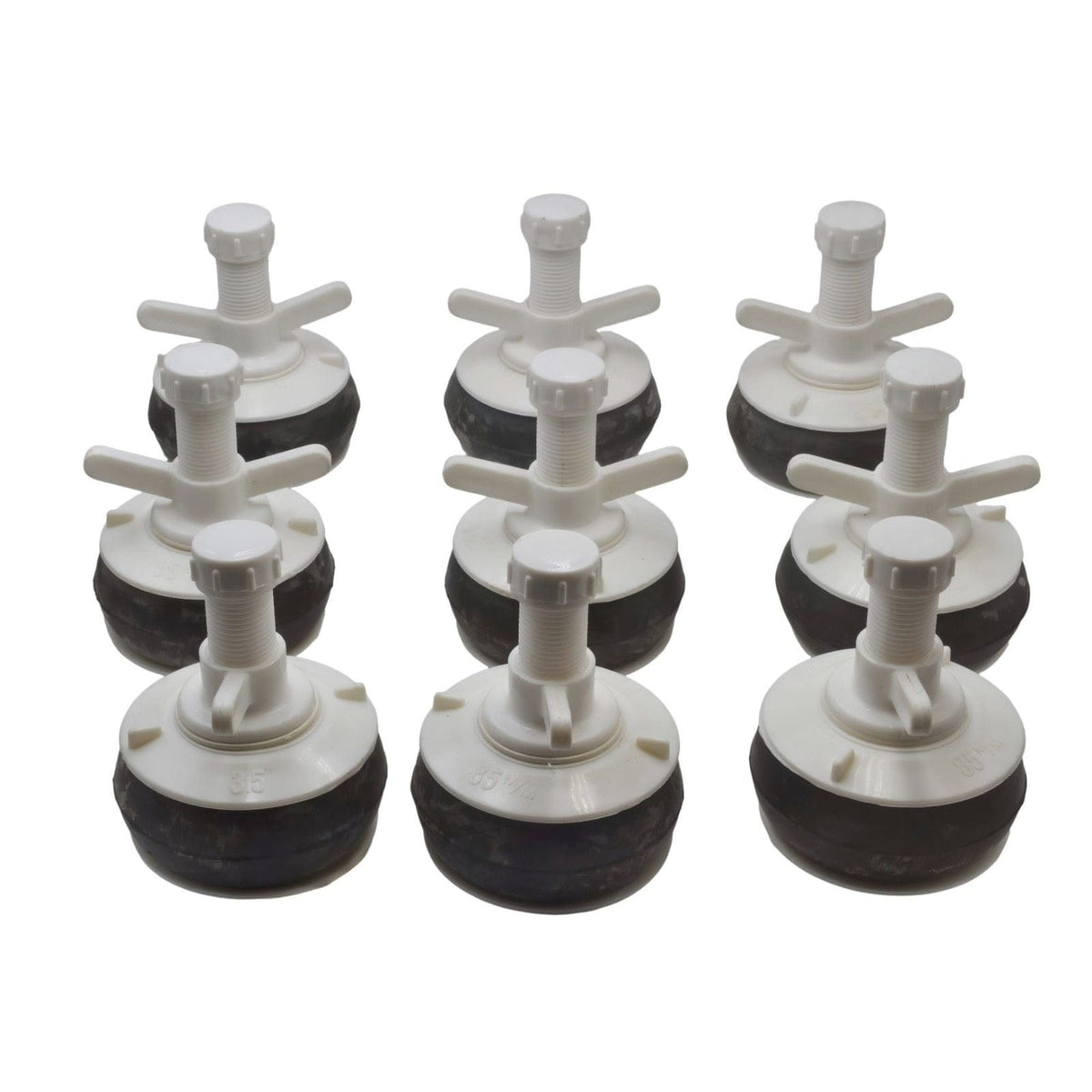 DRAINCHEM Expanding Plumbing Plug 9x Nylon Mechanical Pipe Test plug bung with 13mm bypass 85mm to 92mm