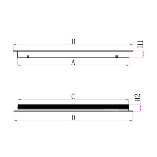 Ductsure Ventilation Ductsure Door Relief Vent Grille (Anodized Aluminium) – DG-A 600400