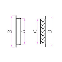 Ductsure Ventilation Ductsure Door Relief Vent Grille (Anodized Aluminum) - DG-A 600200