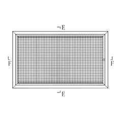 Ductsure Ventilation Ductsure Eggcrate Hinged Polyester Filter – EGHF-P 600550 (595 x 545 mm)