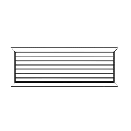 Ductsure Ventilation Pack of 4 Ductsure Door Relief Vent Grille Aluminium DG-A 600400