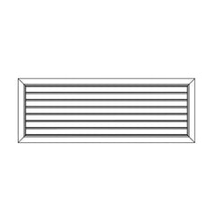 Ductsure Ventilation Pack of 4 Ductsure Door Relief Vent Grille Aluminium DG-A 600450