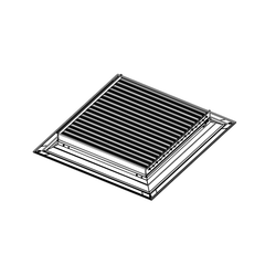 Ductsure Ventilation Pack of 4 Ductsure White Aluminium Vent Grille Square Slat (520x520mm)