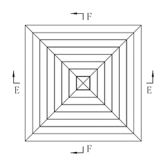 Ductsure Ventilation Pack of 6 Ductsure White Aluminium Vent Grille Square Slat (370x370mm)