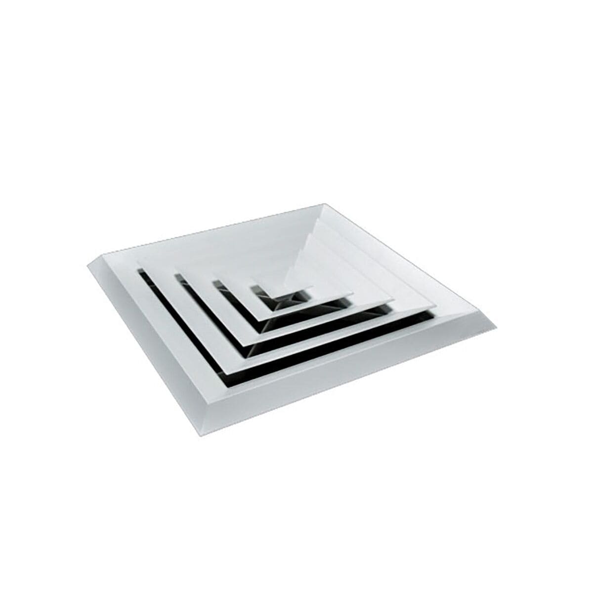 Ductsure Ventilation Pack of 6 Ductsure White Aluminium Vent Grille Square Slat (445x445mm)
