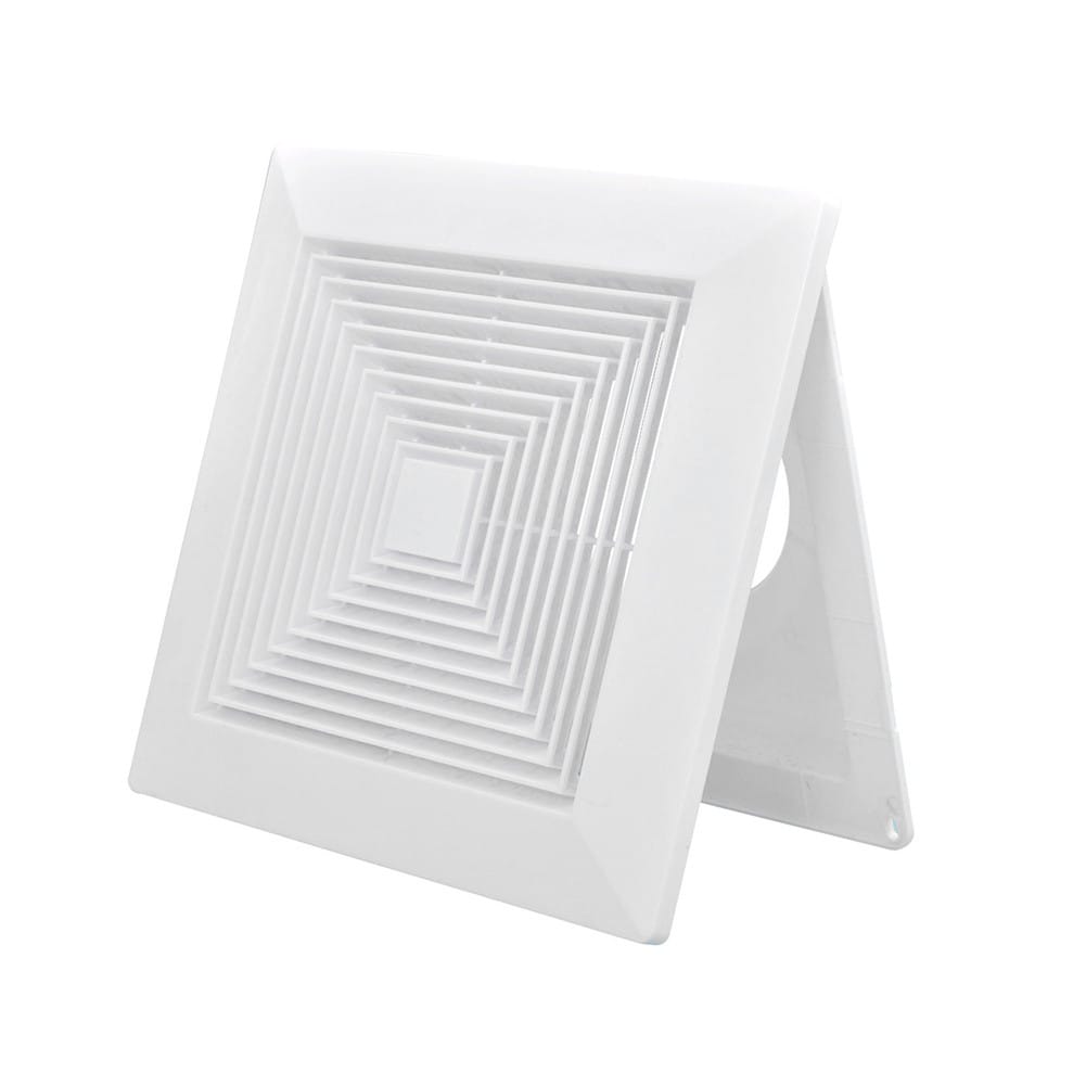 Ductsure Ventilation Twin Pack Ductsure 150mm Port Square Ceiling Diffuser With Adaptor Plate