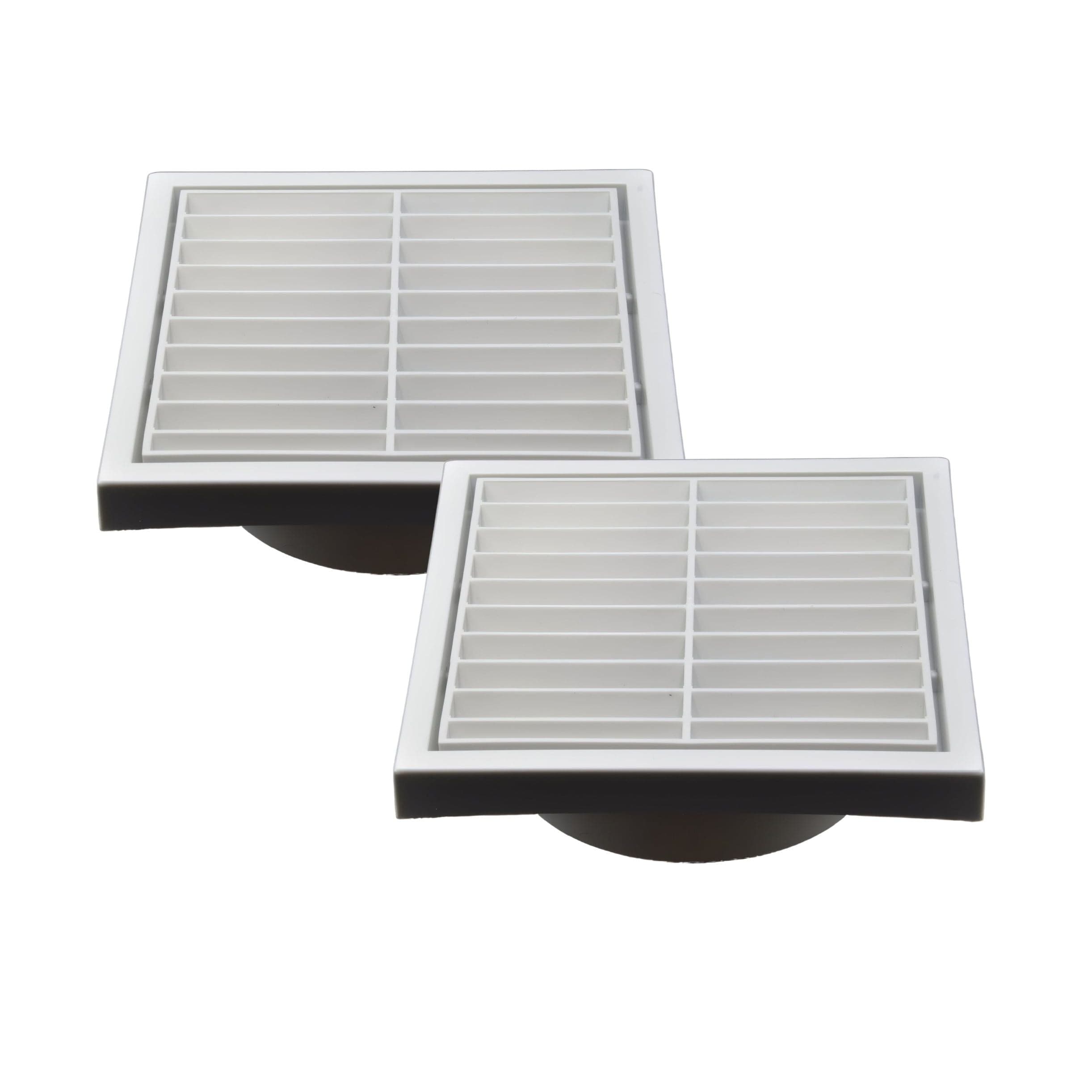 Ductsure Ventilation Twin Pack PFL125 Ductsure Ducting Wall Vent : Fixed Louvre - Φ125
