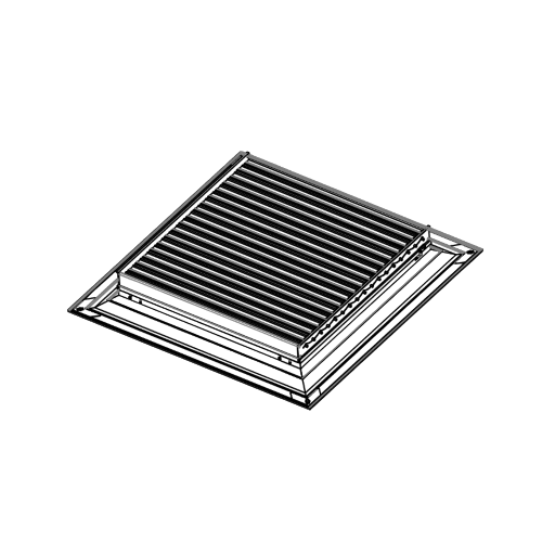 Ductsure White Aluminium Vent Grille – Square Face Slat (445 x 445 mm) - LFD-4A 445/300 - Twin Eagle Imports