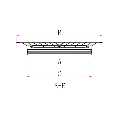 Ductsure White Aluminium Vent Grille – Square Face Slat (445 x 445 mm) - LFD-4A 445/300 - Twin Eagle Imports