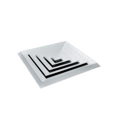 Ductsure White Aluminium Vent Grille – Square Face Slat (445 x 445 mm) - LFD-4A 445/300 - Twin Eagle Imports