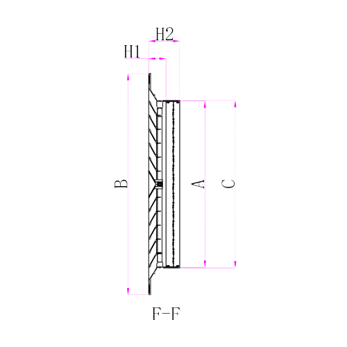 Ductsure White Aluminium Vent Grille – Square Face Slat (520 x 520 mm) - LFD-4A 520/375 - Twin Eagle Imports