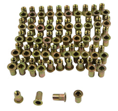 1/4 UNC Zinc Plated Steel Nutsert Rivet Nuts – Bulk Pack of 100