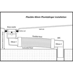 Flexible Plumbdinger with Chrome Plated Brass Plug