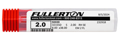 Fullerton 92039 0.0787" 2 Flute Standard Square End Mill - Twin Eagle Imports