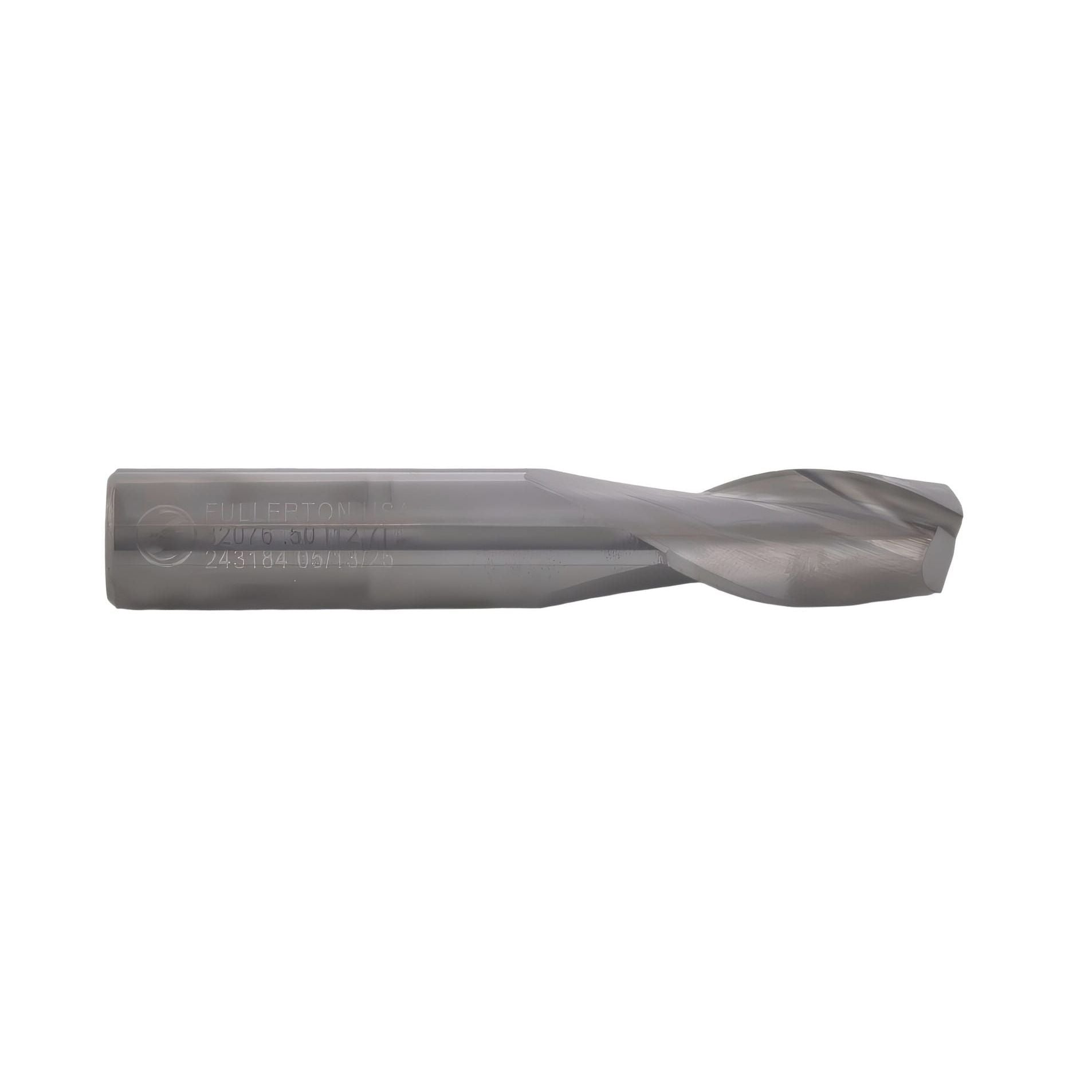 FULLERTON TOOL COMPANY CARBIDE ENDMILL Fullerton 32076 1/2 Inch 2 Flute Carbide Square End Mill