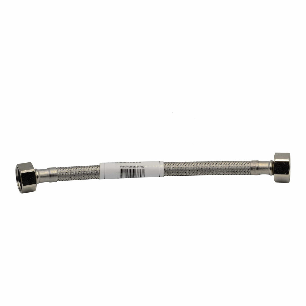 Haron B4F09 9″ (225mm) 1/2″F x 1/2″F Steel Braided Hose - Twin Eagle Imports
