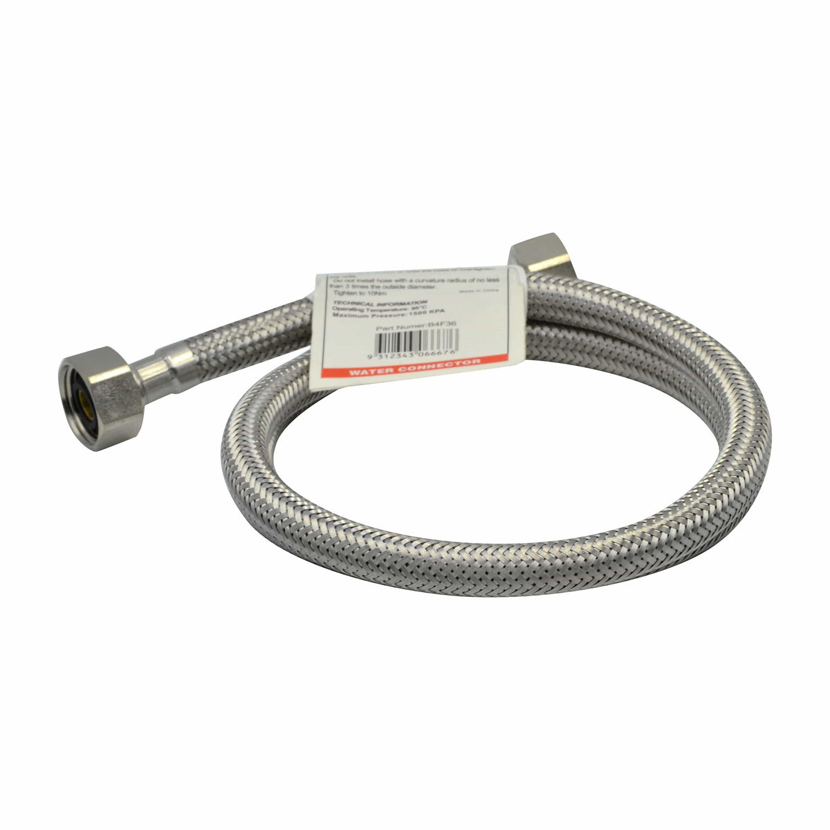 HARON Flexible Connectors Haron B4F36 36″ (900mm) 1/2″F x 1/2″F Steel Braided Hose