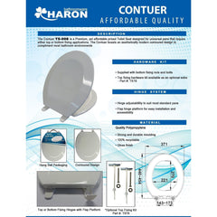 HARON Toilet Seat Haron TS-008 DIAMOND CONTOUR Toilet Seat