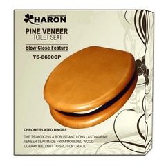 HARON Toilet Seat Haron TS-8600CP ANTIQUE PINE Veneer Toilet Seat