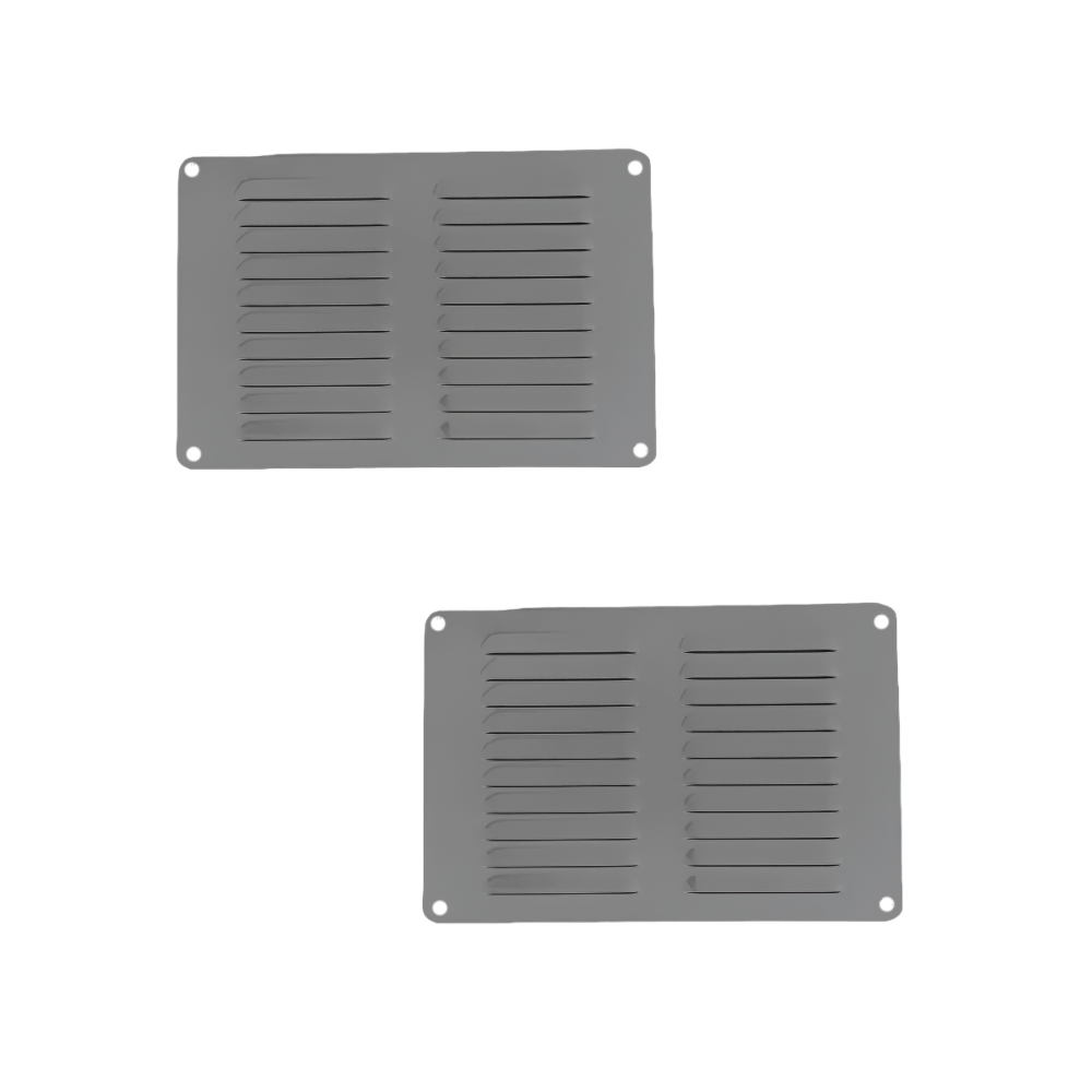 HARON Vent Haron 2251S Aluminium Vents – Anodised Silver 225 x 150mm Pack of 2
