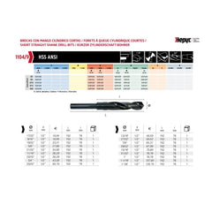 Hepyc 1" HSS Reduced Shank Drill DIN 338 - Twin Eagle Imports