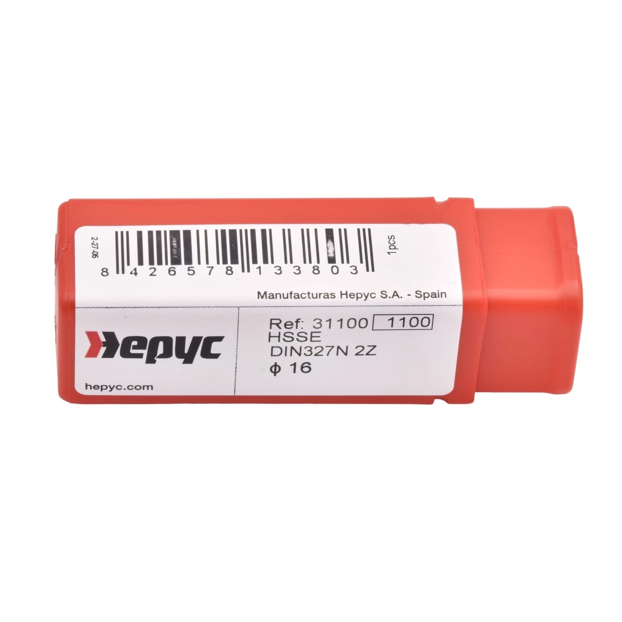 Hepyc 16mm Cobalt HSS End Mill DIN327N Short Series 2 Flute 30° Helix - Twin Eagle Imports