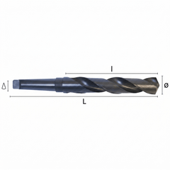 Hepyc 23/32" HSS Morse Taper Shank Drill MT2 DIN 345 - Twin Eagle Imports