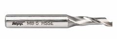 Hepyc 5mm HSSE End Mill 1 Flute 45° Helix Short Series 60mm - Twin Eagle Imports