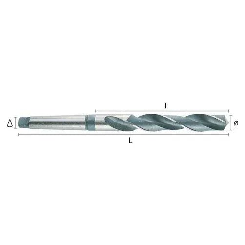 Hepyc 70mm HSS Morse Taper Shank Drill MT5 DIN 345 - Twin Eagle Imports