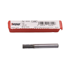 HEPYC CARBIDE BURRS Hepyc 6mm Carbide Cylindrical Rotary Burr Cross Cut Front Cut 50mm