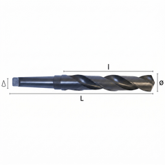 HEPYC DRILLS Hepyc 61/64" HSS Morse Taper Shank Drill MT3 DIN 345