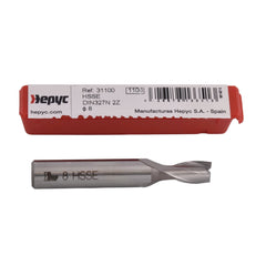 HEPYC ENDMILL Hepyc 8mm Cobalt HSS End Mill DIN327N Short Series 2 Flute 30° Helix